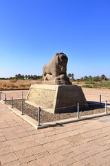 the Babylon Lion statue in Iraq