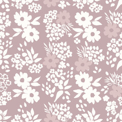  Pattern of Seamless flowers. Abstract wild flowers, Botanical style design for banners, wallpaper, posters, websites, online shopping.Vector illustration design.