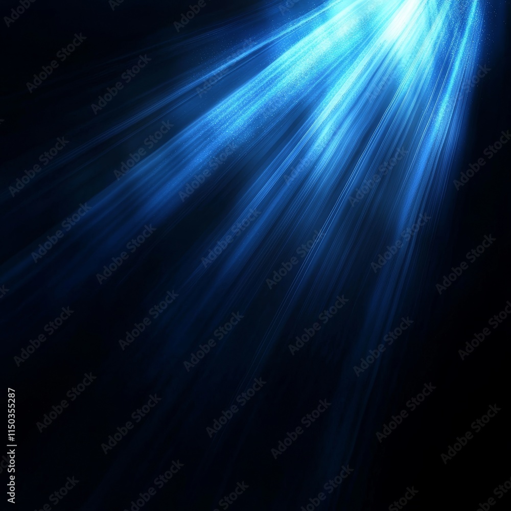 Poster light rays shine through darkness creating an ethereal atmosphere in a serene and calm setting