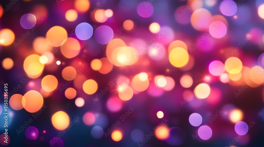 Poster abstract colorful bokeh lights background image