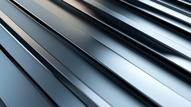 Glossy Metallic Surface with Parallel Lines and Reflections