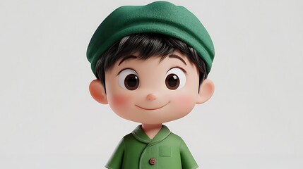 Playful cartoon character digital art studio whimsical close-up