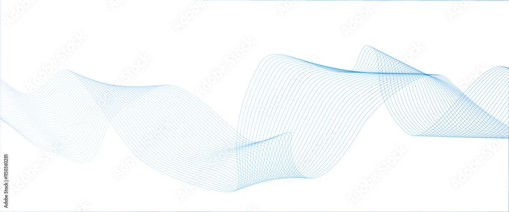 Poster abstract colorful flowing wave curved lines. technology wave lines with swirl, frequency sound wave.