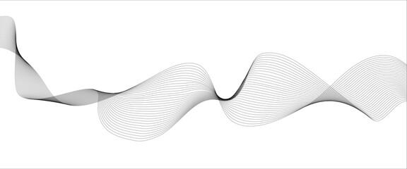 Vector white and gray digital future technology concept wave design.