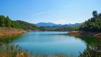 Fototapeta premium lake and mountains