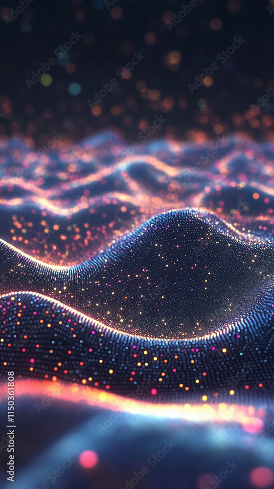 Poster digital graphic abstract background for ai and machine learning