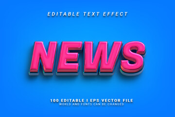 News 3D Style Text Effect