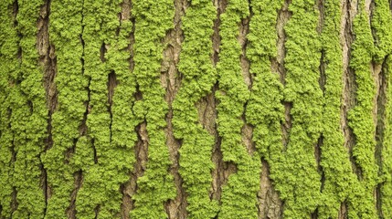 Close-up of moss-covered tree bark texture.
