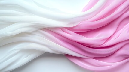 A close up of a pink and white fabric