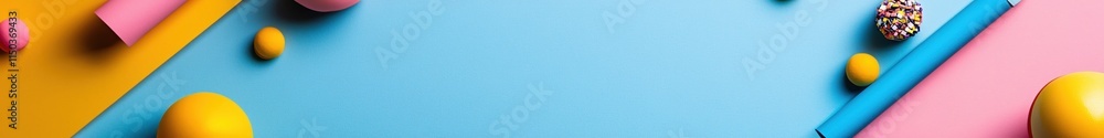 Poster Colorful Geometric Background with Minimalist Shapes and Patterns
