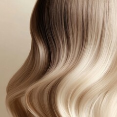 Fototapeta premium Silky Smooth Ombre Hair with Natural Shine and Rich Color Gradation