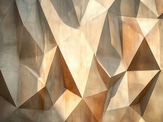 Abstract Geometric Textured Wall with Sharp Angles and Warm Tones