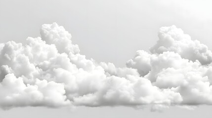 A panoramic view of fluffy white clouds in the sky