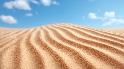 Naklejka premium A sand dune with a blue sky in the background