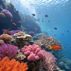 Colourful coral reef 
