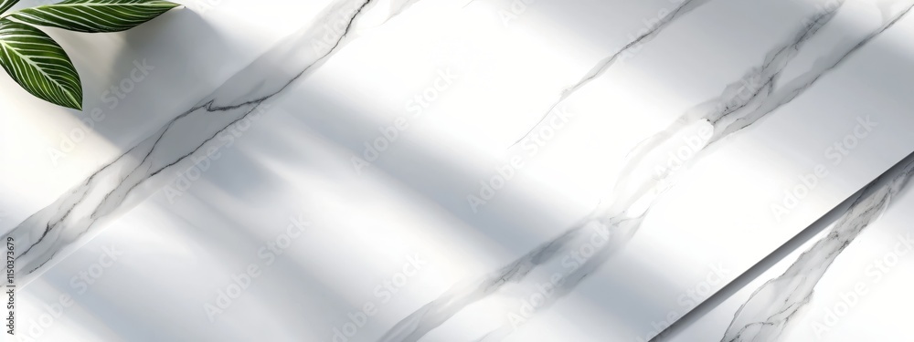 Poster elegant marble surface with light and shadows in minimalist setting