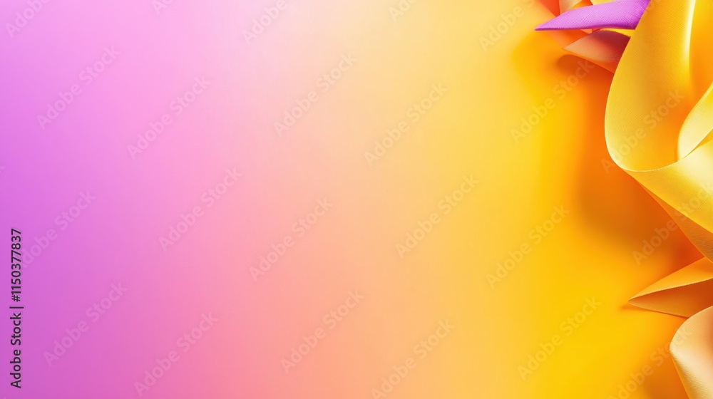 Aufkleber vibrant colorful background with smooth gradient and decorative elements