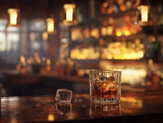 Edles Getränk auf einer Theke in einer stilvollen Bar

