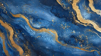 Blue background with gold glitter