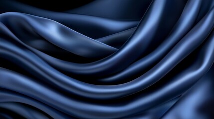 Obraz premium A close up shot of a dark blue fabric