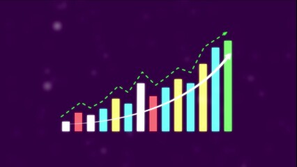 3d Professional business success graph illustrations.