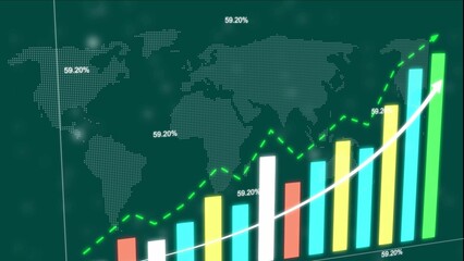 3d Professional business success graph illustrations.