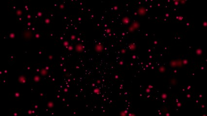 Abstract particles flying on black background illustration. Valentines Day, Mothers Day, wedding anniversary greeting cards, invitation birthday e-card.