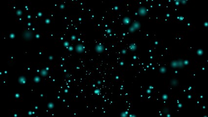 Abstract particles flying on black background illustration. Valentines Day, Mothers Day, wedding anniversary greeting cards, invitation birthday e-card.