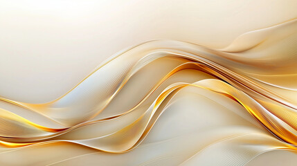Harmonious Yellow Abstract Wavy Lines Background