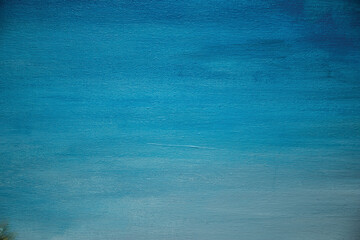 Close up painting texture, blue oil paint on canvas