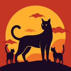 silhouettes of birds