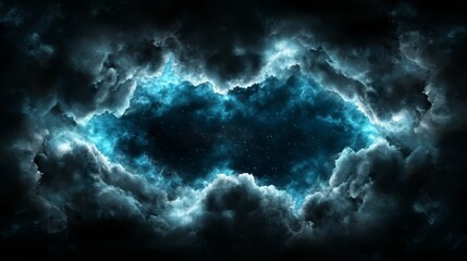 a dark sky with clouds and stars in the background