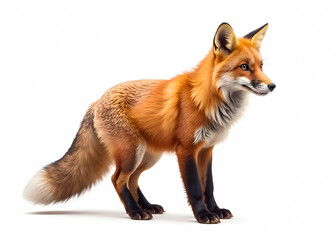 Fototapeta premium red fox on a white background