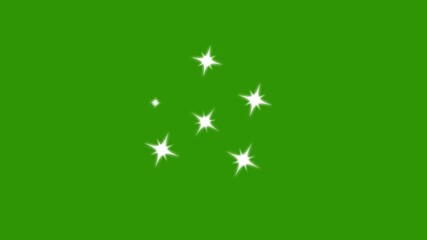 Glowing and twinkling star motion graphics on green screen background.Twinkle light glitter stars sparkling, Star twinkling for festive holiday event.4k - Powered by Adobe