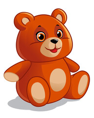 Toy, plush, cartoon teddy bear