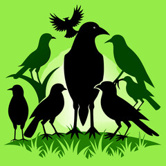 birds on a branch