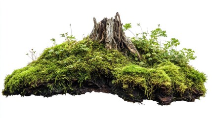Fototapeta premium green moss on a white background