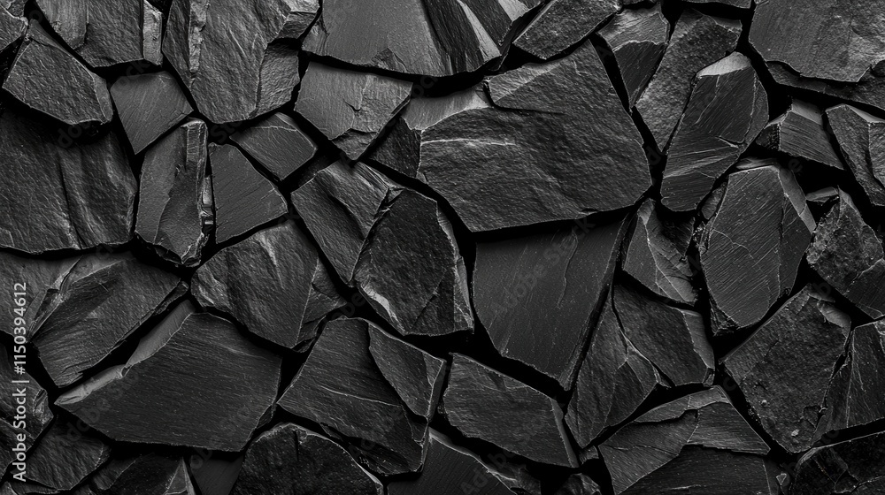 Aufkleber dark slate texture with sharp angular pieces for background design