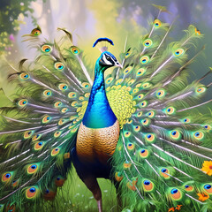 ''a beautiful peacock.''