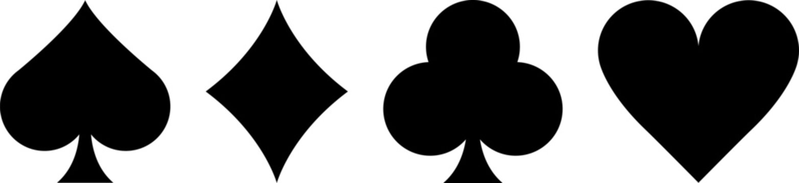 Ace of spades vector icon. Spade ace playing card. Playing cards symbols vector icon. Hearts, spades, diamonds and clubs symbol.