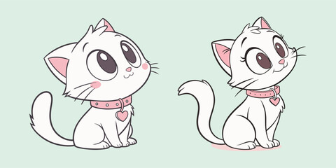 A cute cat vector is a playful, digital illustration of a cat, featuring simple, clean lines and bright, appealing colors, perfect for designs like logos, stickers, or animations.