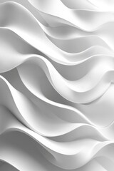 A smooth, gentle abstract background featuring flowing white waves with ample copy space