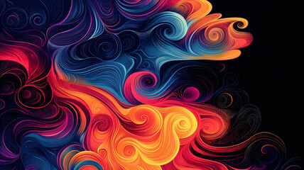 Abstract Swirling Gradient of Vibrant Colors
