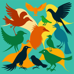 birds on a branch