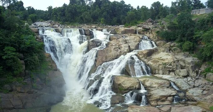 waterfall in the mountains