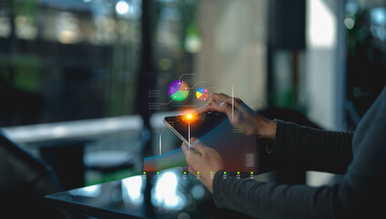 Analyst working with Business, Concept digital transformation technology strategy, Analytics and...