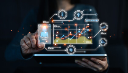 A businessman uses a laptop, seamlessly integrating personal information file storage with HR checklists, corporate data management systems, and document management tools—prioritizing employee privacy