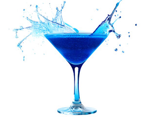 blue cocktail splash