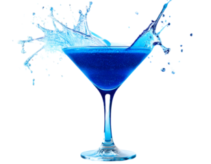 blue cocktail splash