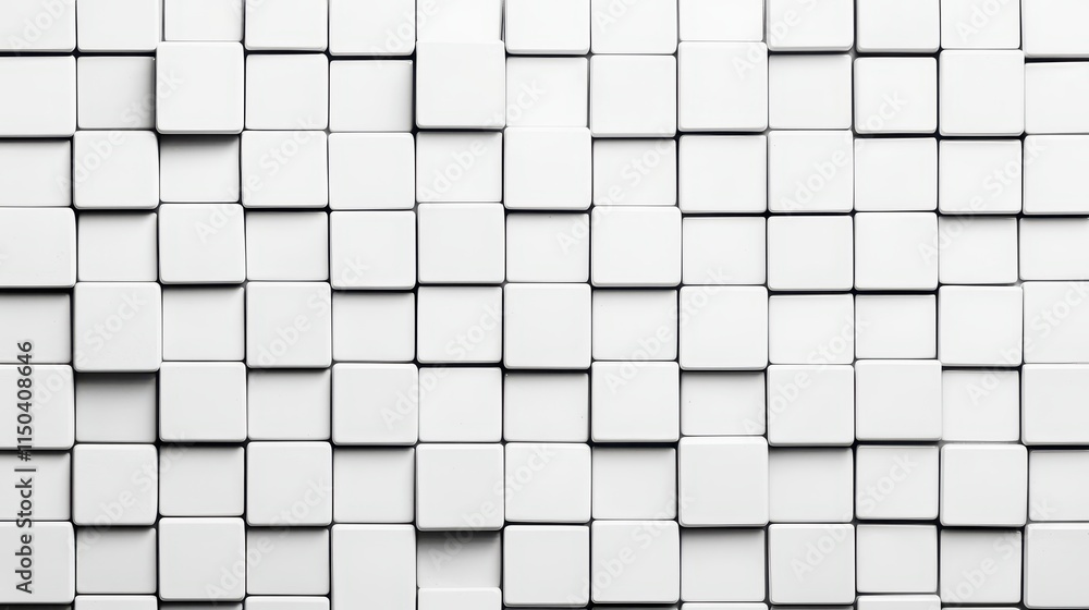 Poster Abstract White Cube Pattern Background for Modern Design Projects